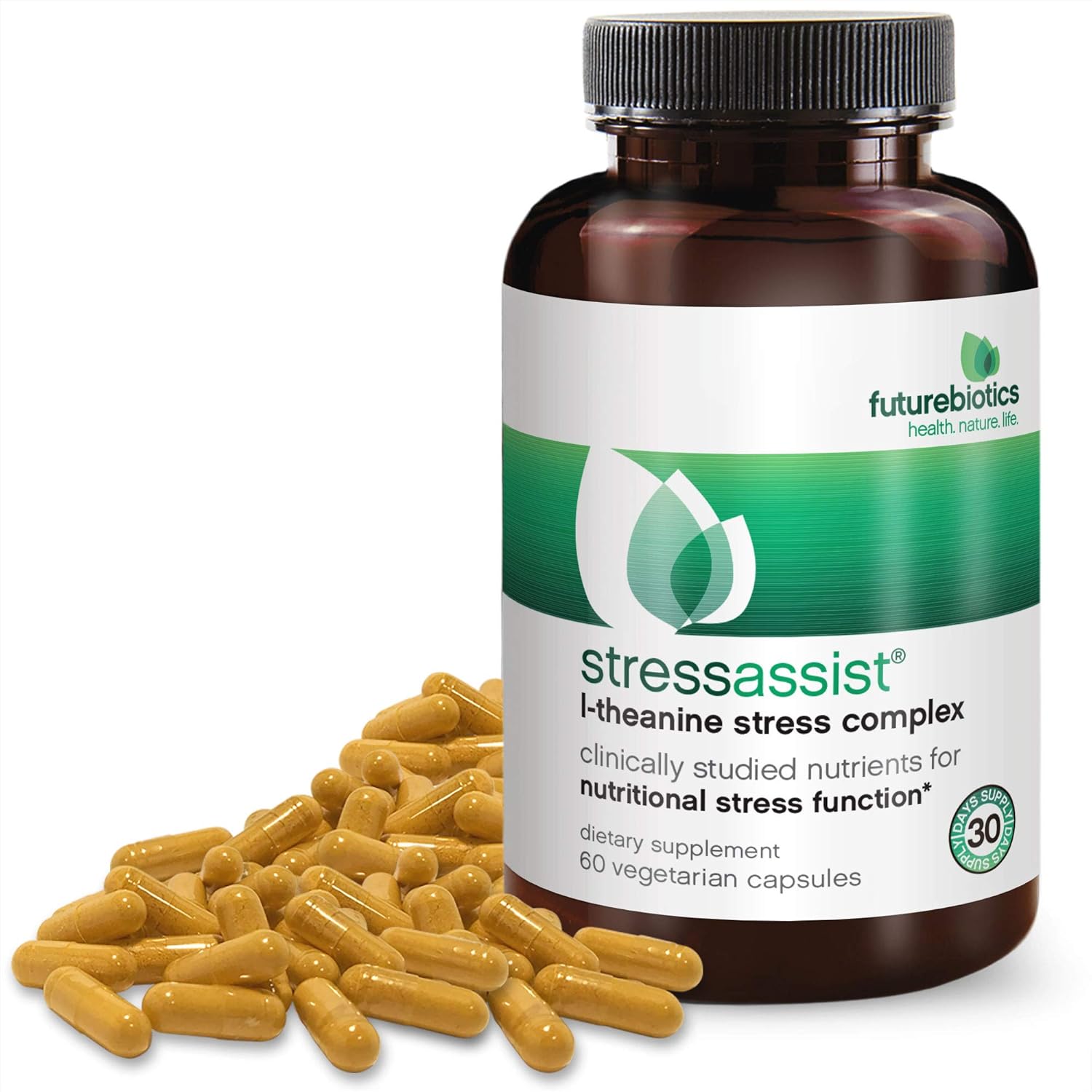 Vegetarian Capsules Futurebiotics StressAssist 60 Count for Stress Relief