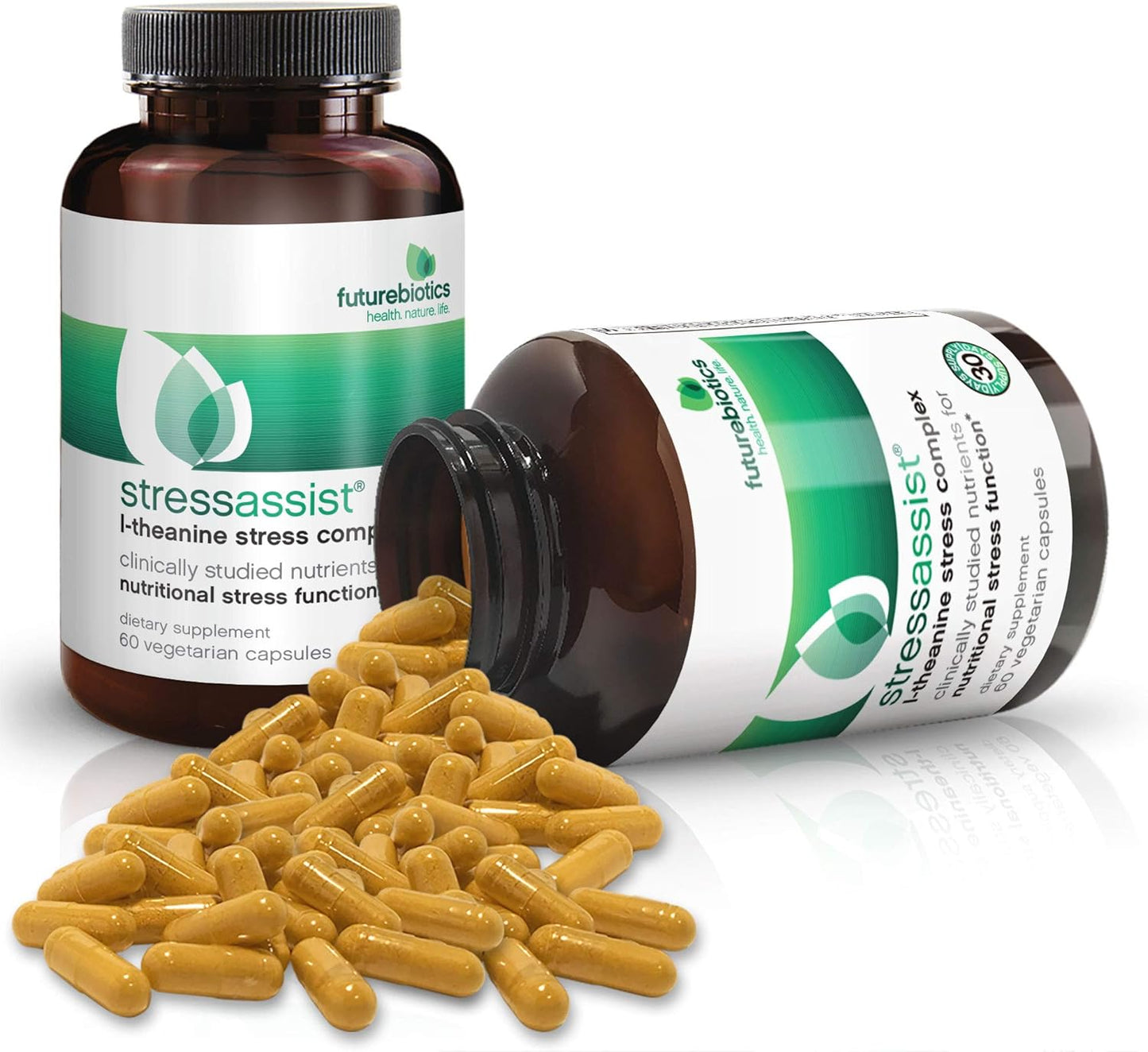 Vegetarian Capsules Futurebiotics StressAssist 60 Count for Stress Relief