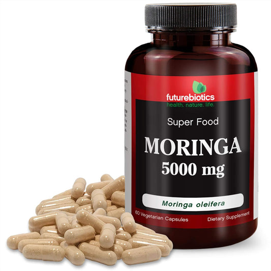 Vegetarian Capsules of FutureBiotics Moringa with 5000 mg - 60 Count
