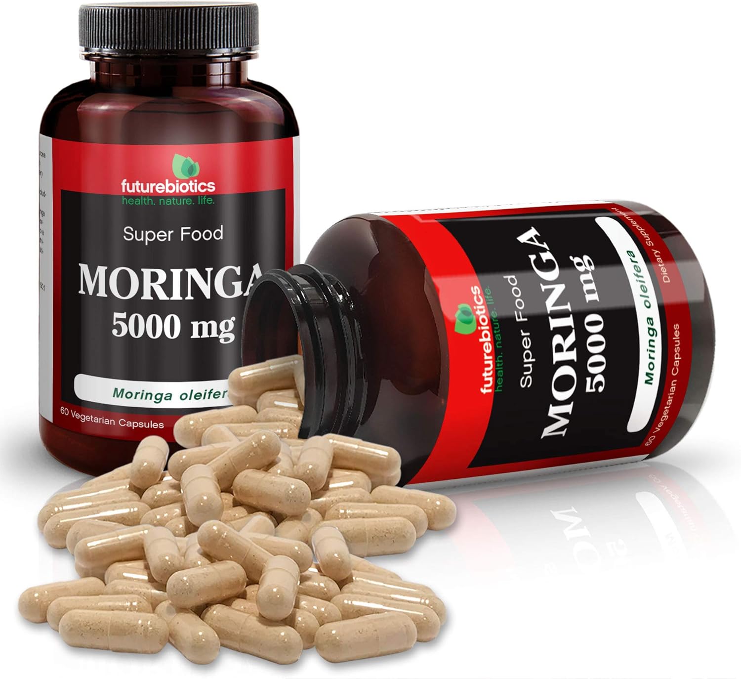 Vegetarian Capsules of FutureBiotics Moringa with 5000 mg - 60 Count
