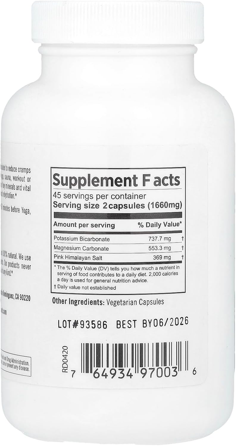 Vegetarian Capsules with Pure Planet Sports Salts, 90 Count