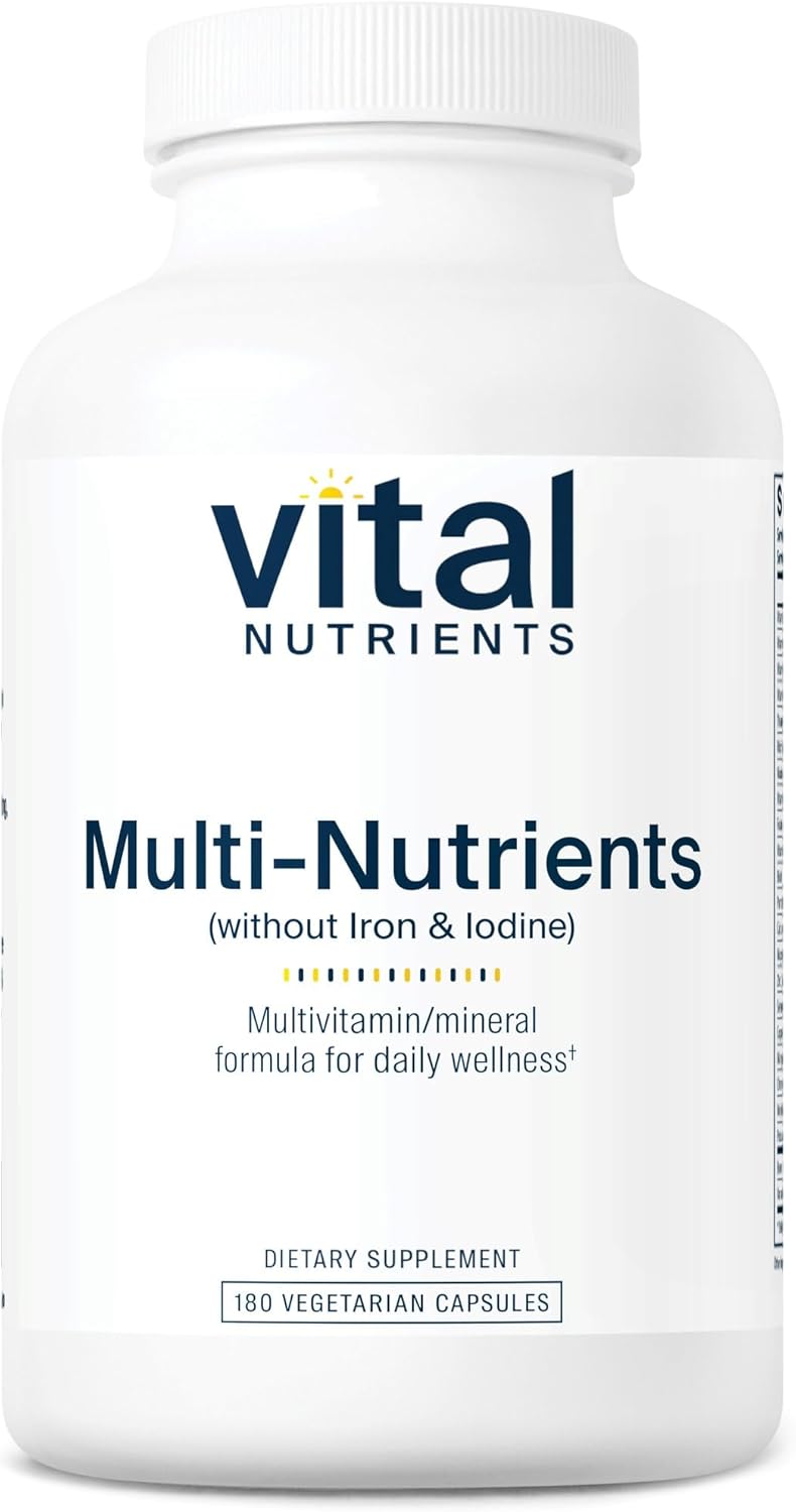Vegetarian Daily Multivitamin with Antioxidants - Iron and Iodine Free - 180 Capsules