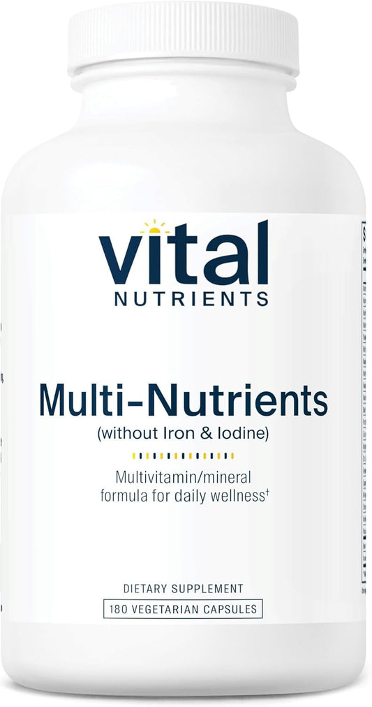 Vegetarian Daily Multivitamin with Antioxidants - Iron and Iodine Free - 180 Capsules