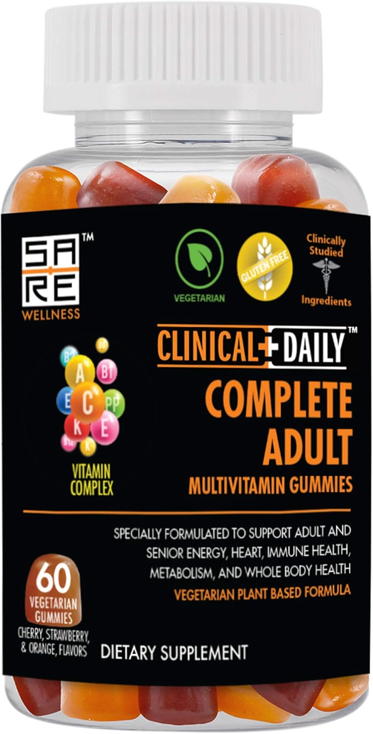 Vegetarian Multivitamin Gummies with Superfood Fruits & Vegetables for Women, Men, Teens, Seniors - 60 Count