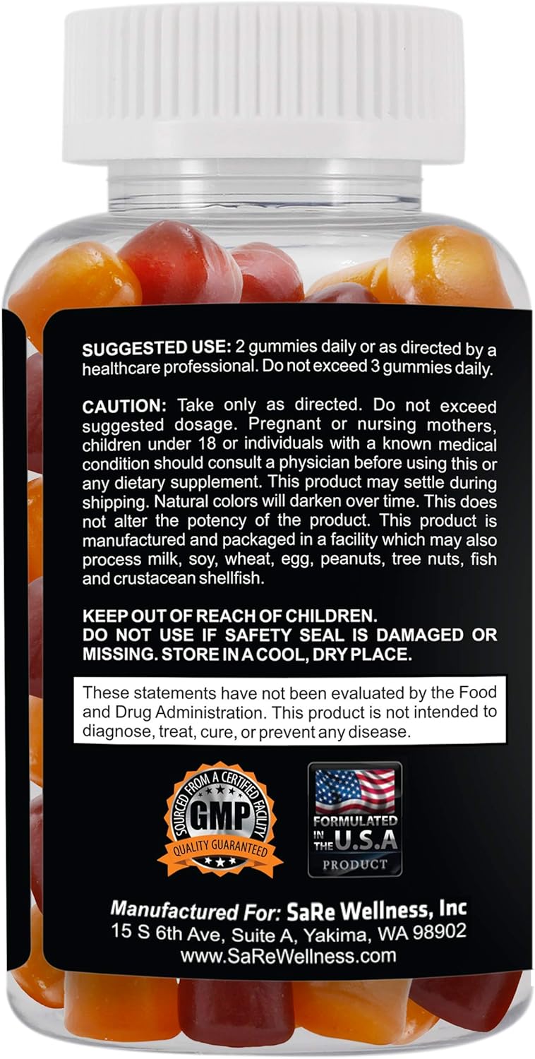 Vegetarian Multivitamin Gummies with Superfood Fruits & Vegetables for Women, Men, Teens, Seniors - 60 Count