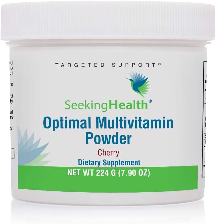 Vegetarian Multivitamin Powder with Bioavailable B Vitamins for Immune System and Energy Support