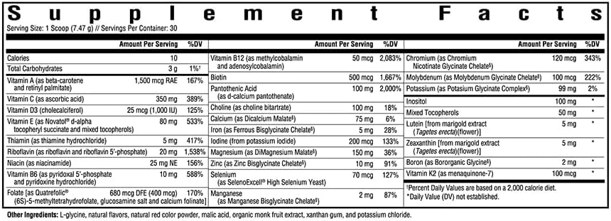 Vegetarian Multivitamin Powder with Bioavailable B Vitamins for Immune System and Energy Support