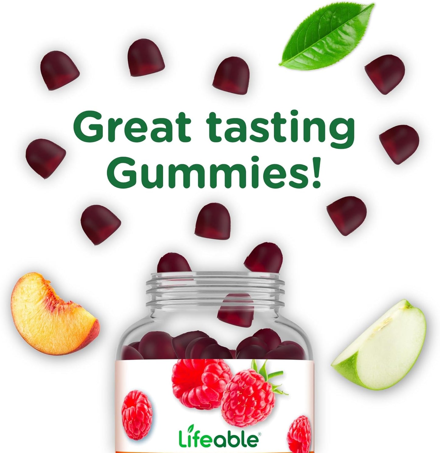 Vegetarian Prenatal Gummies with Iron, Choline, and Great Taste - 90 Count - Non-GMO Lifeable Multivitamin for Women