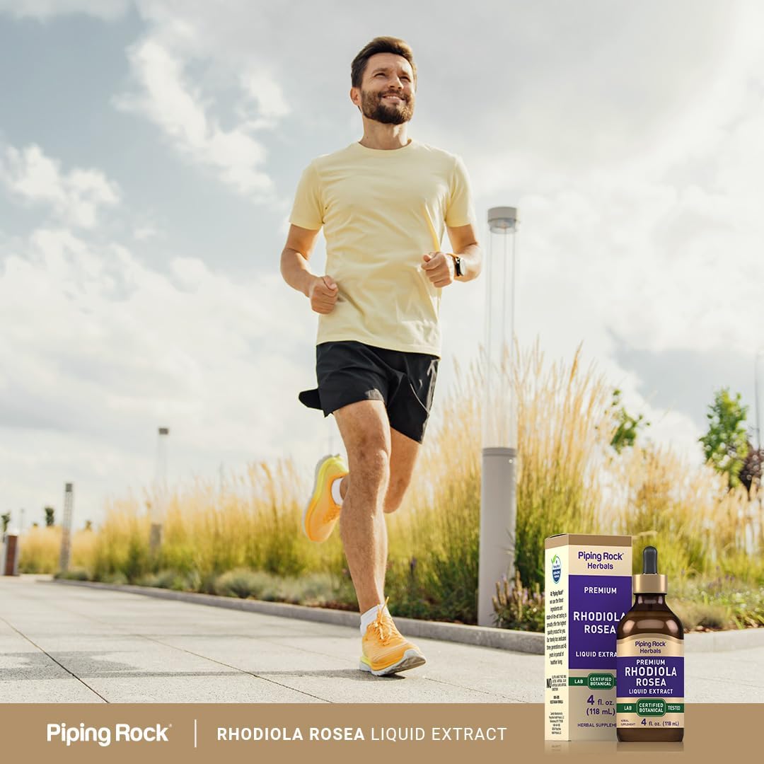 Vegetarian Rhodiola Rosea Liquid Extract - 4 FL Oz Bottle - Premium, Alcohol-Free, Non-GMO Formula
