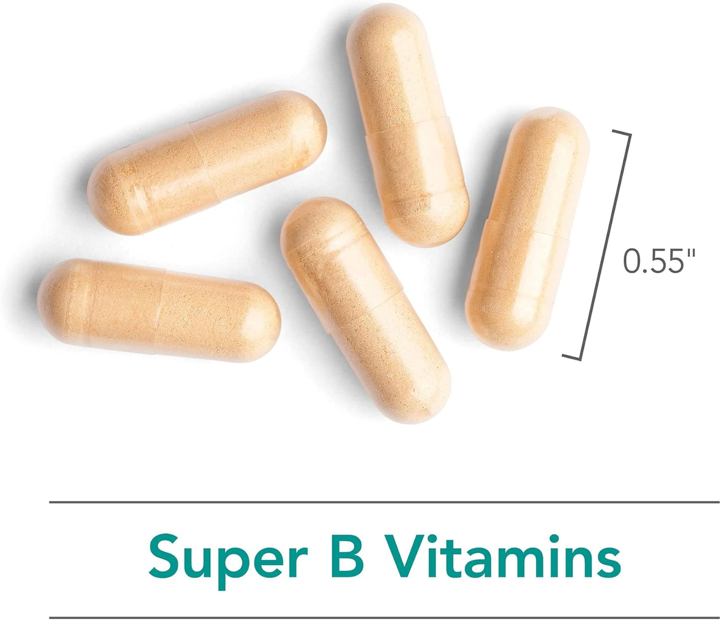 Vegetarian Vitamin B Complex Supplement with Vitamin B12 & B6 - 120 Capsules for Men & Women, Corn & Yeast-Free Formula by Nutricology