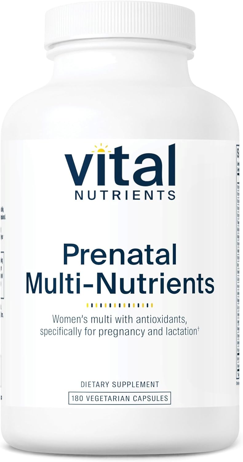 Vegetarian Women's Prenatal Multivitamin with Antioxidants - 180 Capsules, Non-GMO & Gluten-Free