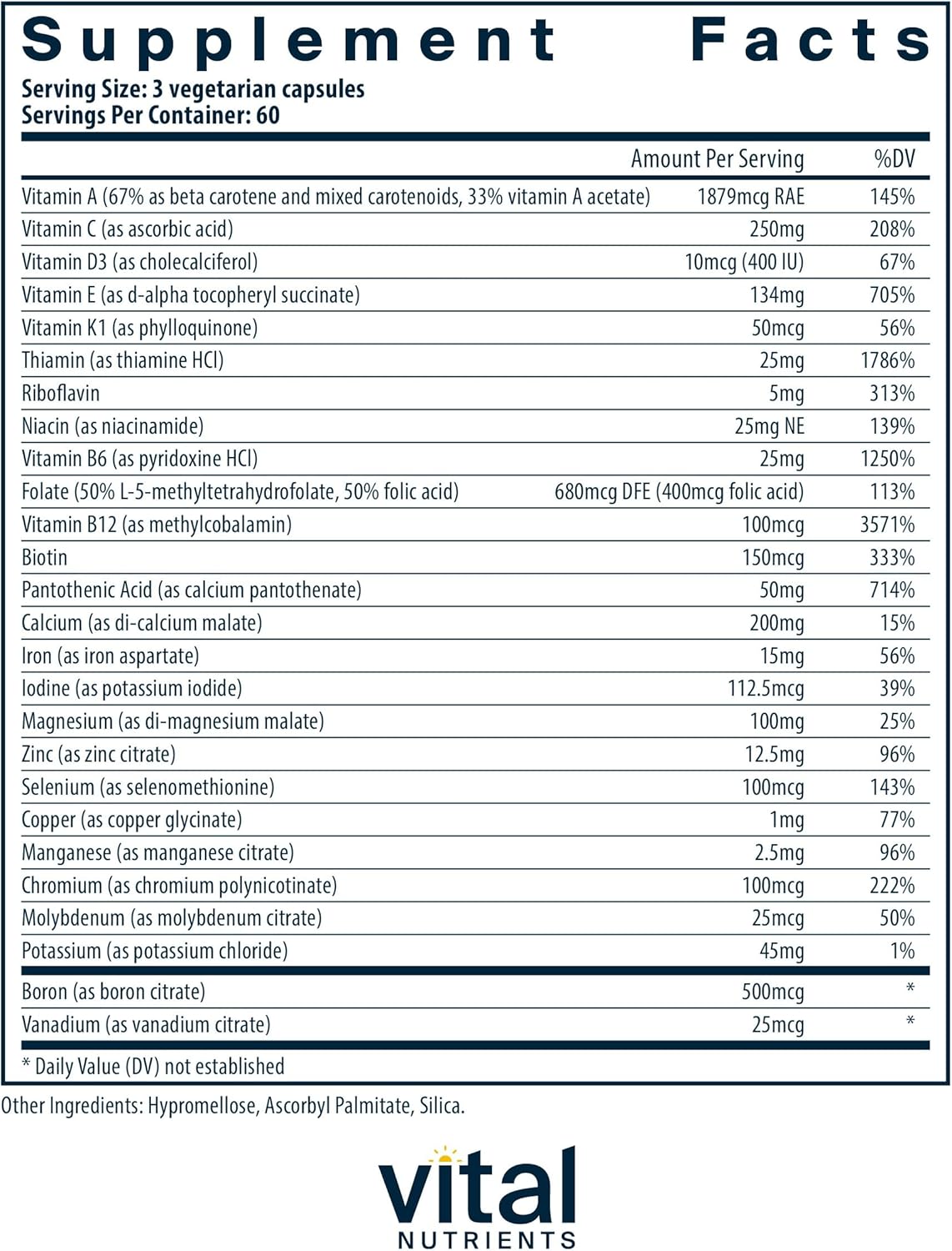 Vegetarian Women's Prenatal Multivitamin with Antioxidants - 180 Capsules, Non-GMO & Gluten-Free