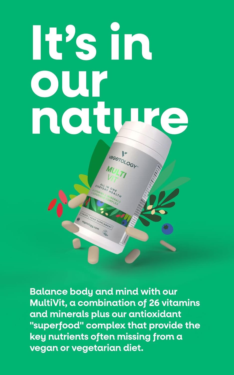 VEGETOLOGY Ultimate Vegan Supplement Bundle: Omega 3, D3, MultiVit, B12 - Starter Pack