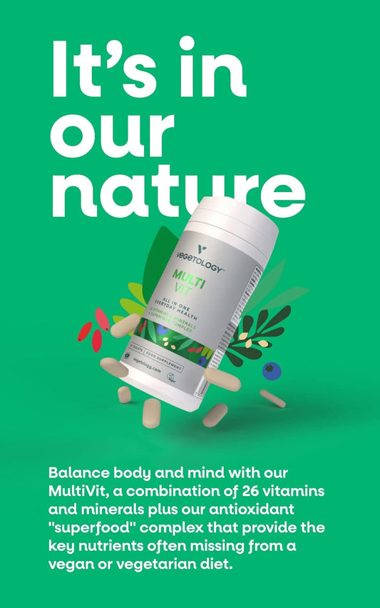 VEGETOLOGY Ultimate Vegan Supplement Bundle: Omega 3, D3, MultiVit, B12 - Starter Pack