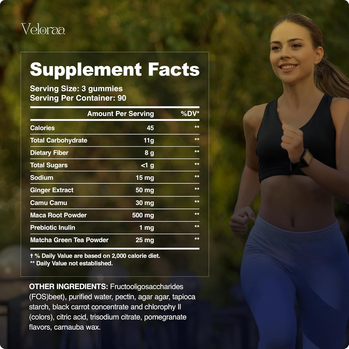Veloraa Super Blend Fiber Gummies for Adults - 8G Prebiotic Fiber Max Strength Supplement for Gut Health in Men and Women