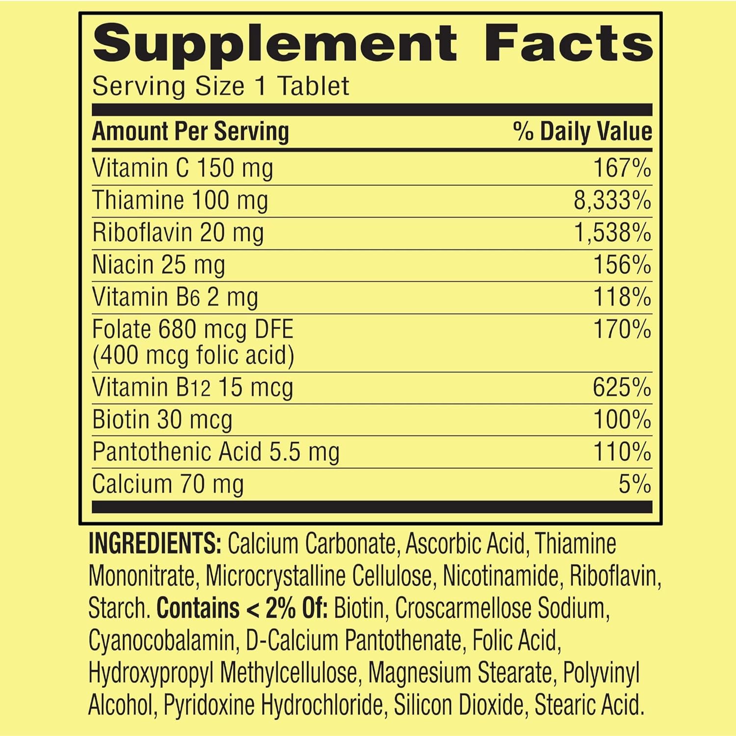 VENANCIO'S SHOP Super Vitamin B Complex Tablets - Spring Valley, 250 Count Dietary Supplement
