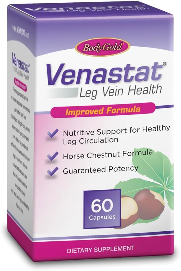Venastat Leg Vein Health Supplement - 60 Capsules for Optimal Leg Circulation