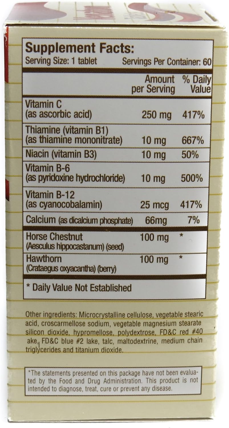 Venaton Leg Health Supplement Tablets - 60 Count for Improved Circulation and Vascular Health