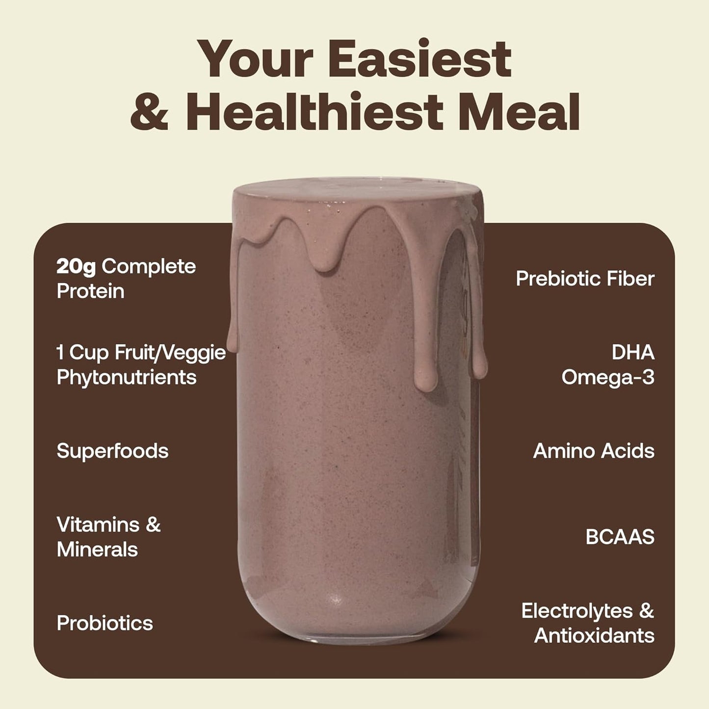 Venus Williams' Happy Viking Cookies and Cream Plant Protein Powder: 20g Protein, Low Carb, Keto, Vegan, Gluten-Free, Non-GMO Meal Replacement