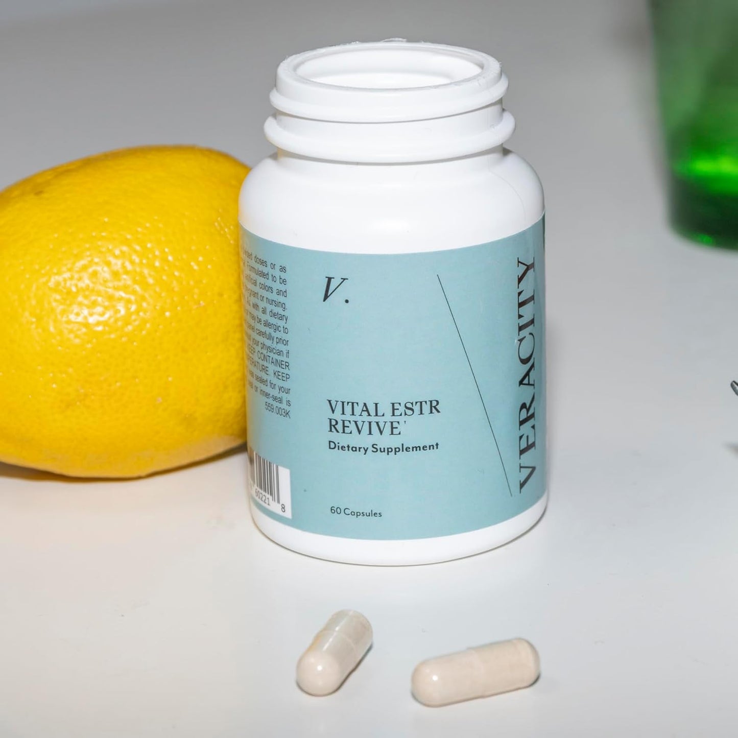 Veracity Vital Estrogen Revive: Women's Skincare & Menopause Support Supplement for Hormone Balance, Night Sweats, Hot Flashes, Mood Swings