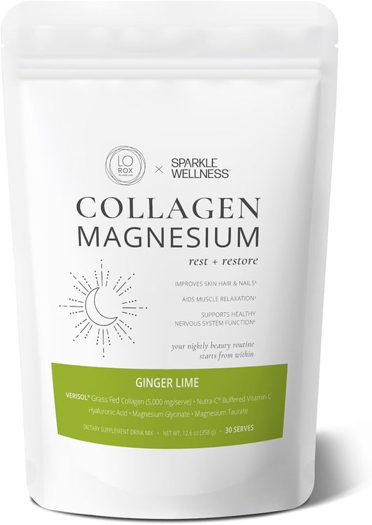 VERISOL Collagen Magnesium Rest + Restore Supplement (Ginger Lime) - Calming Nightly Beauty Routine by Lauren Roxburgh