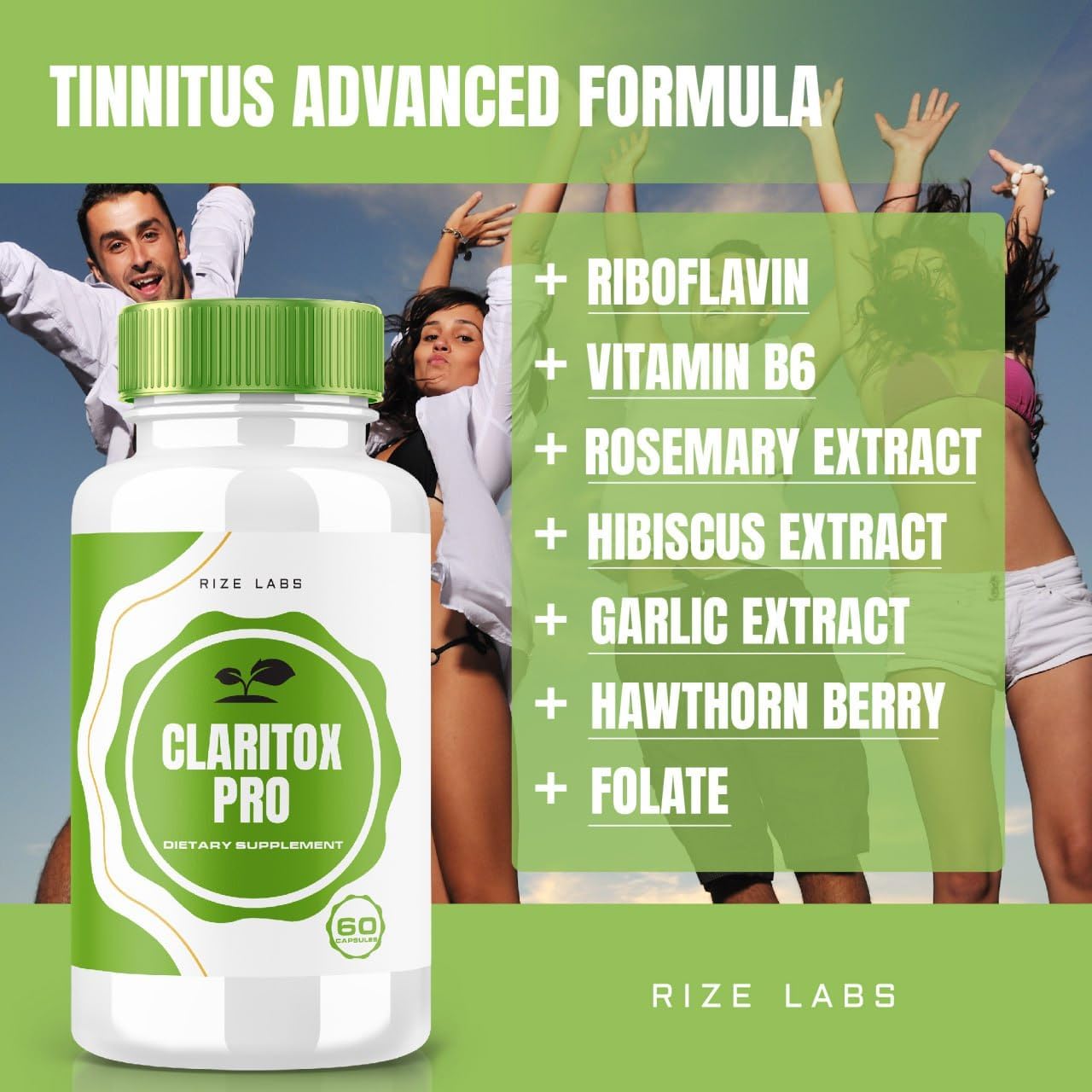 Vertigo Relief: Rize Labs Claritox Pro Advanced Pill Formula (540 Capsules, Pack of 3)