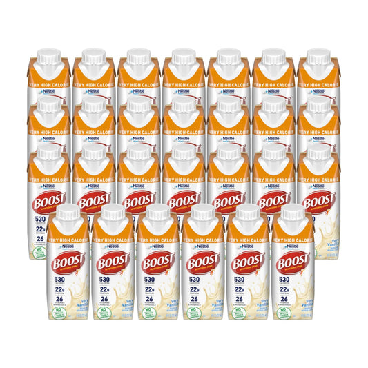 Very Vanilla Boost Nutritional Drink - High Calorie, No Artificial Colors or Sweeteners - 27 Pack of 8 FL OZ