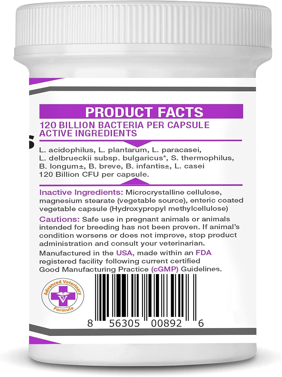 Vetbiome High Potency Probiotics for Pets - 40 Capsules, Made in U.S.A, No Refrigeration Needed