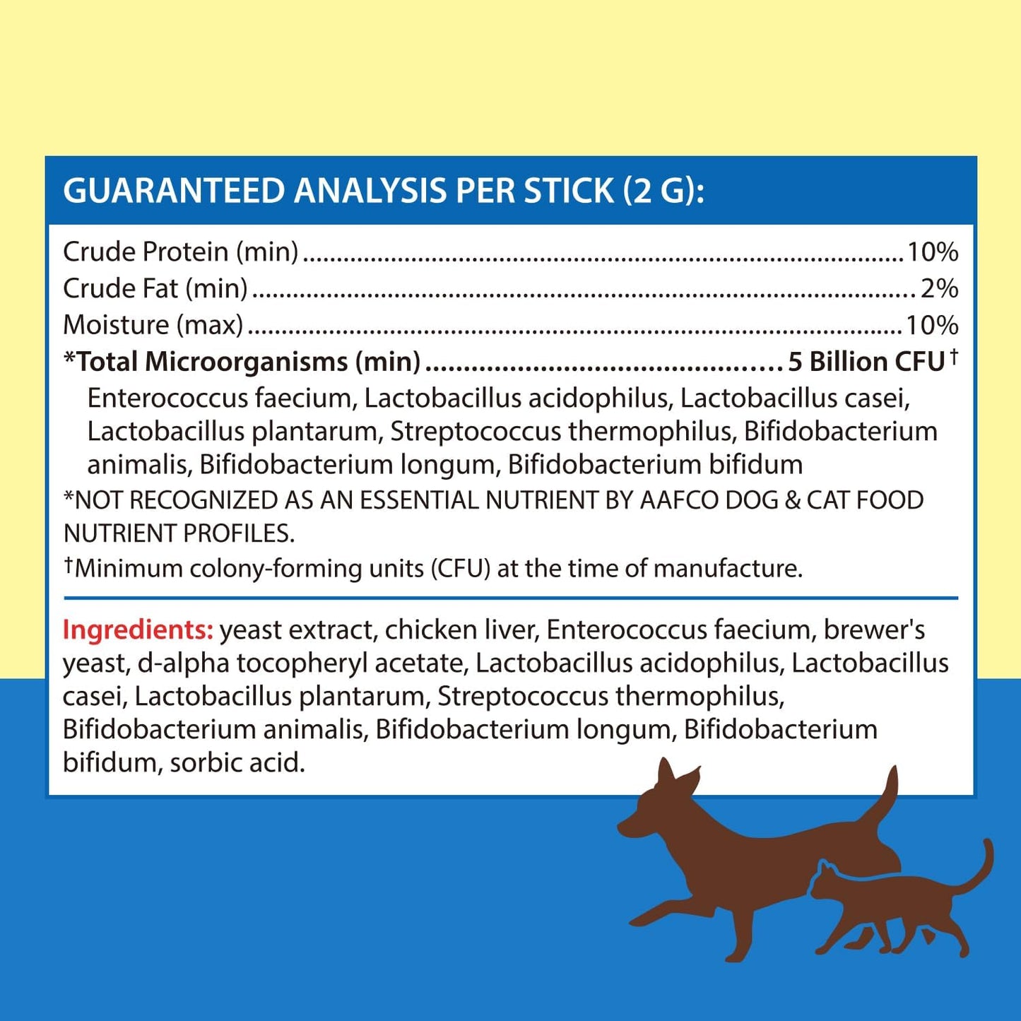 Veterinarian Formulated Probiotic Powder for Dogs and Cats, 5 Billion CFU, Chicken Liver Flavor, Supports Digestive & Immune Health