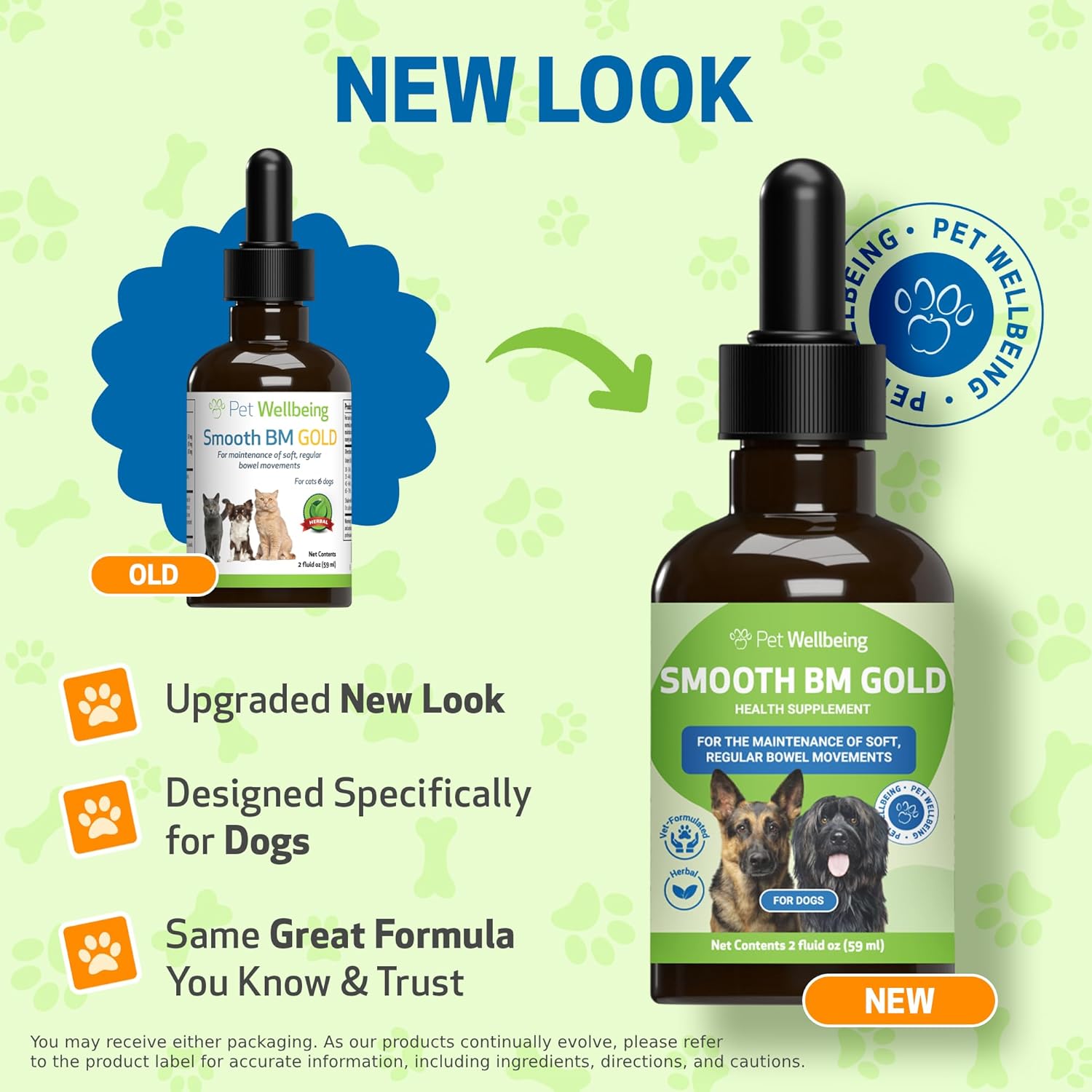 Veterinarian-Formulated Smooth BM Gold for Dogs - Supports Healthy Bowel Movements and Gastrointestinal Health - Herbal Supplement 2 oz