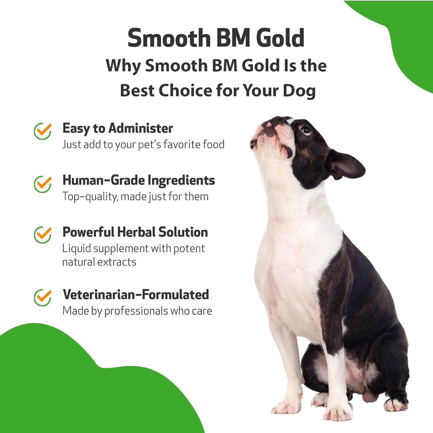 Veterinarian-Formulated Smooth BM Gold for Dogs - Supports Healthy Bowel Movements and Gastrointestinal Health - Herbal Supplement 2 oz