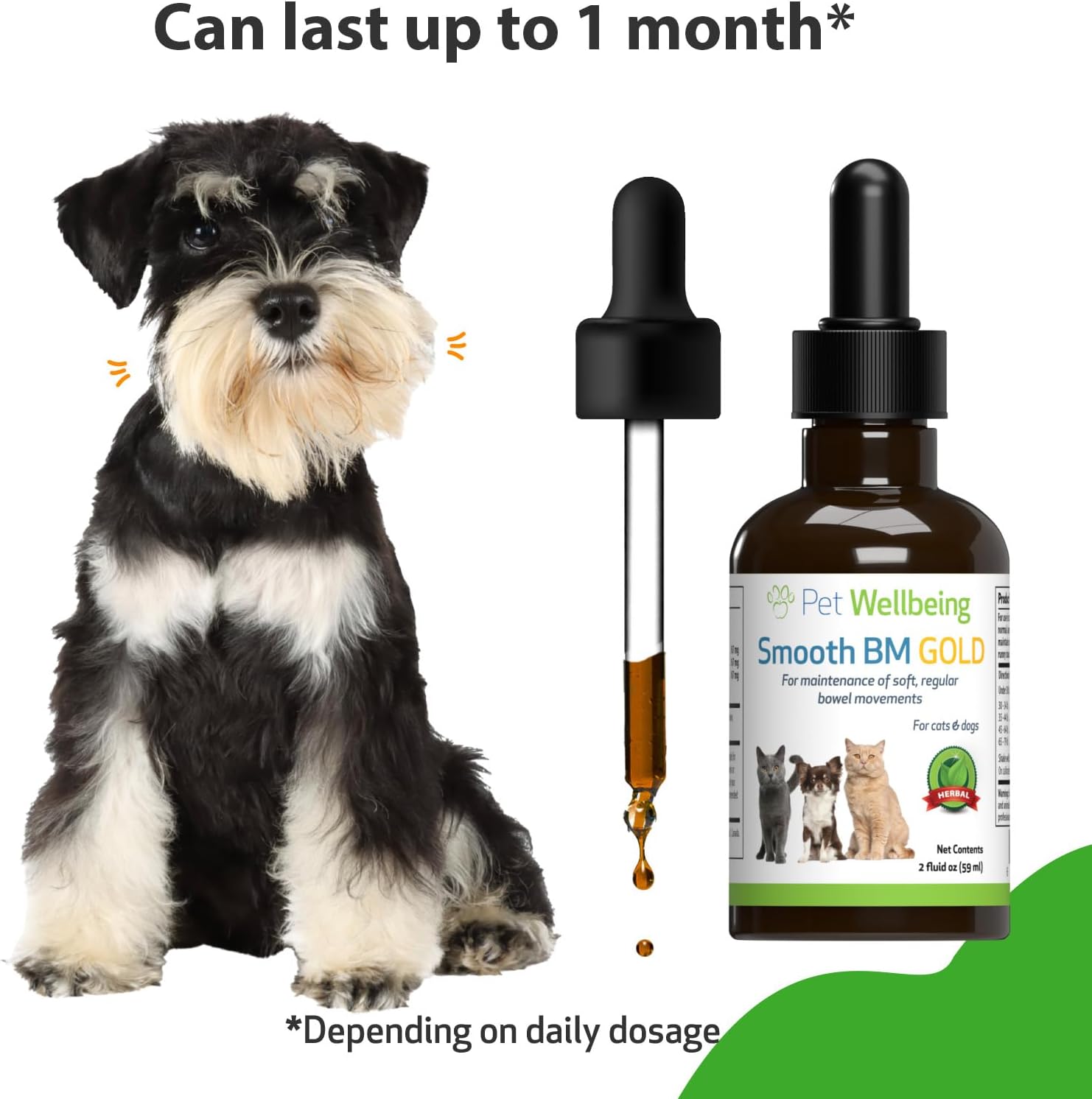 Veterinarian-Formulated Smooth BM Gold for Dogs - Supports Healthy Bowel Movements and Gastrointestinal Health - Herbal Supplement 2 oz