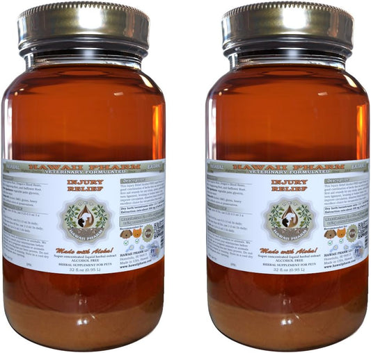 Veterinary Herbal Supplement for Pet Injury Relief - 64 oz Liquid Extract from HawaiiPharm, Alcohol-Free
