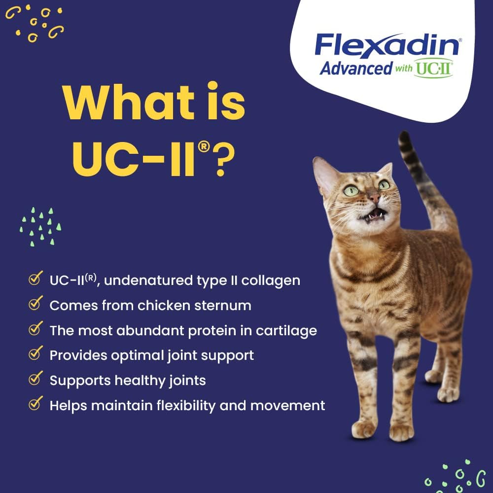 Vetoquinol Flexadin Advanced Hip and Joint Supplement for Dogs and Cats with UC-II Collagen - Vet-Approved Formula, 30 Chews - BoostGo Australia
