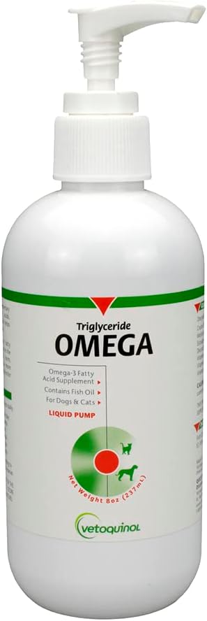 Vetoquinol Omega 3 Liquid Fish Oil Supplement for Dogs and Cats - Skin, Coat, Joint, and Immune Health - 8oz - BoostGo Australia