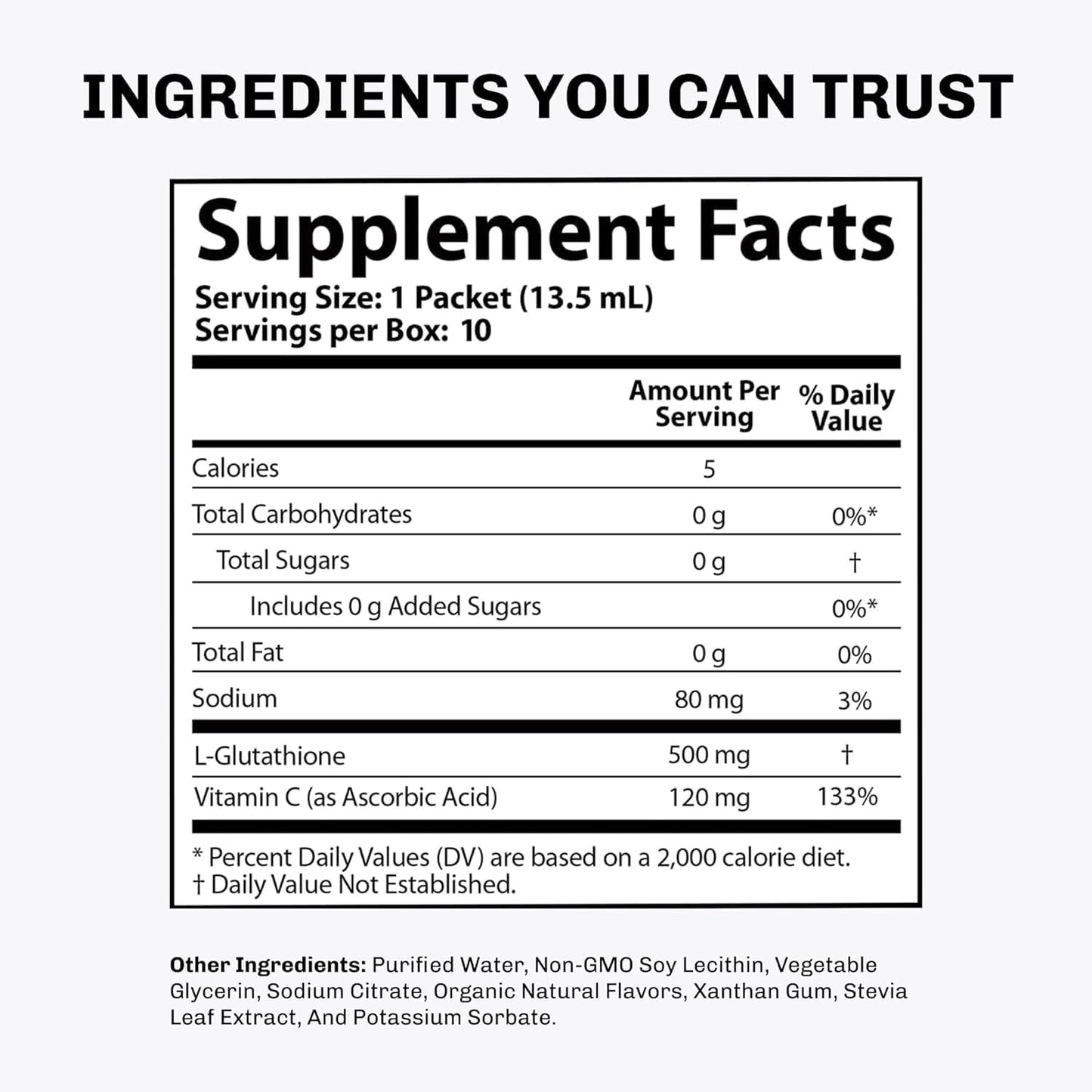 Vida Lifescience Aurora Nutrascience Micro-Liposomal Liquid Glutathione- Immune Support, Antioxidant- 500mg per Serving- 10 Packets- Gluten Free- Non-GMO- Sugar-Free- 4.6 fl oz