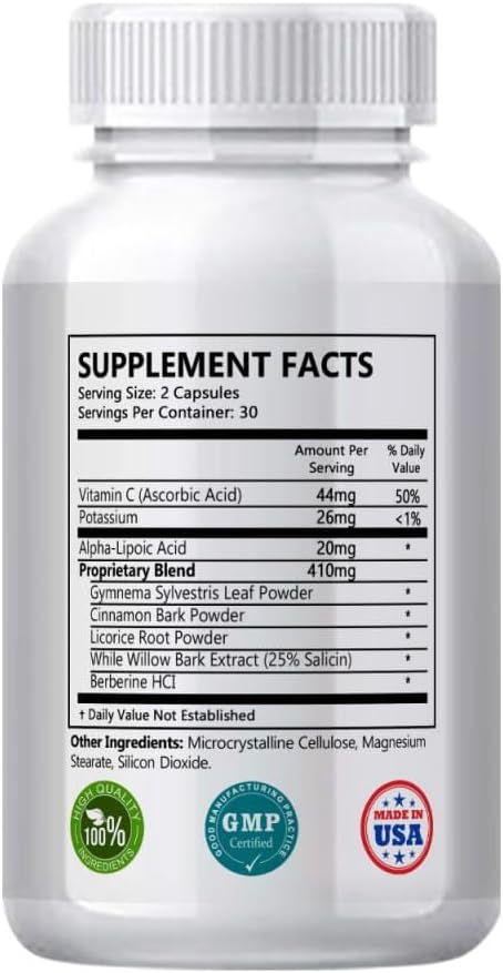 VIDAPLEXTRA Gluco Bio Capsules - Single Bottle with 60 Capsules for Glucose Support