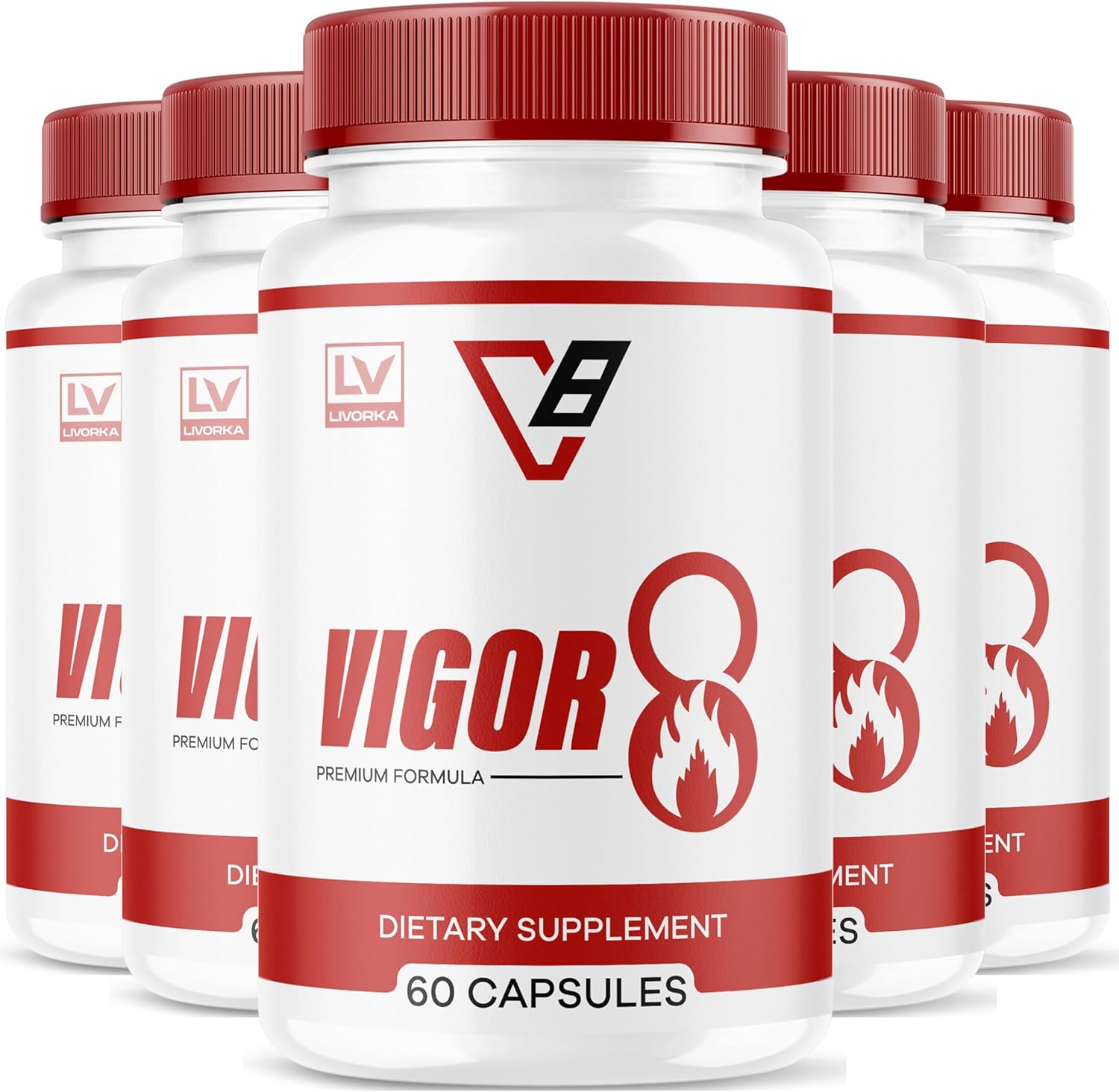 Vigor 8 Male Enhancement Pills - 5 Month Supply with 300 Capsules