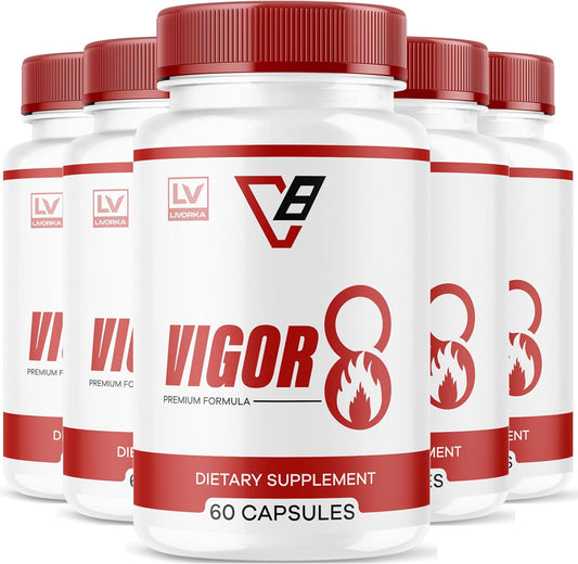 Vigor 8 Male Enhancement Pills - 5 Month Supply with 300 Capsules
