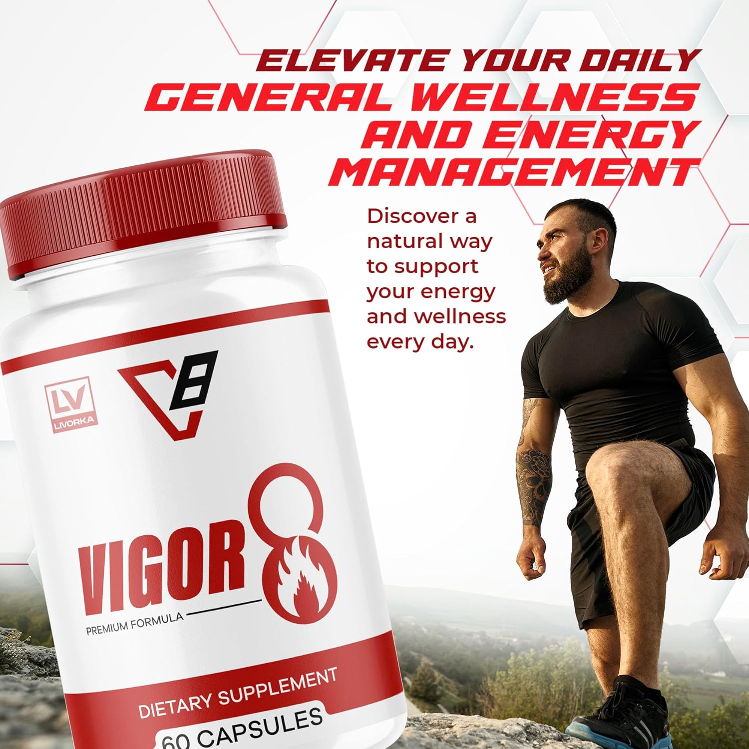 Vigor 8 Male Enhancement Pills - 5 Month Supply with 300 Capsules