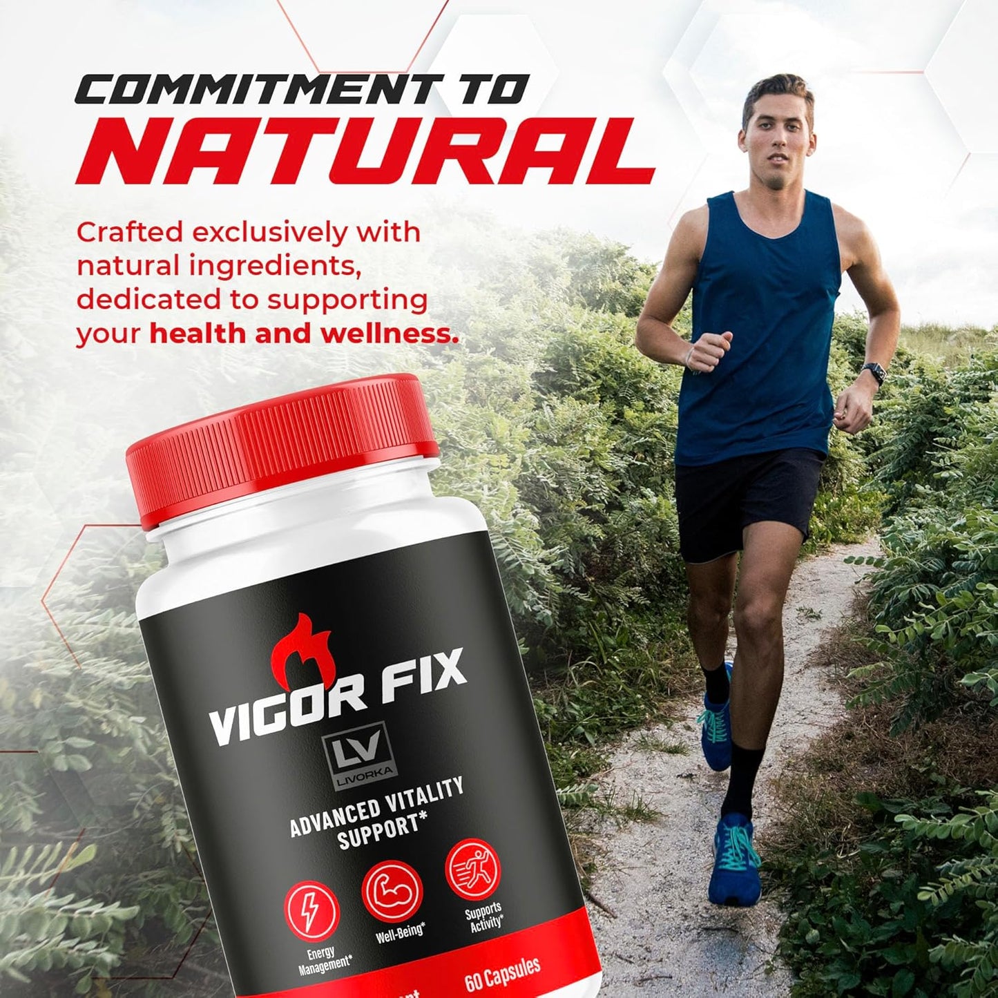 Vigor Fix Supplement 3 Pack - Advanced Formula with Vitamins for 3 Months Supply