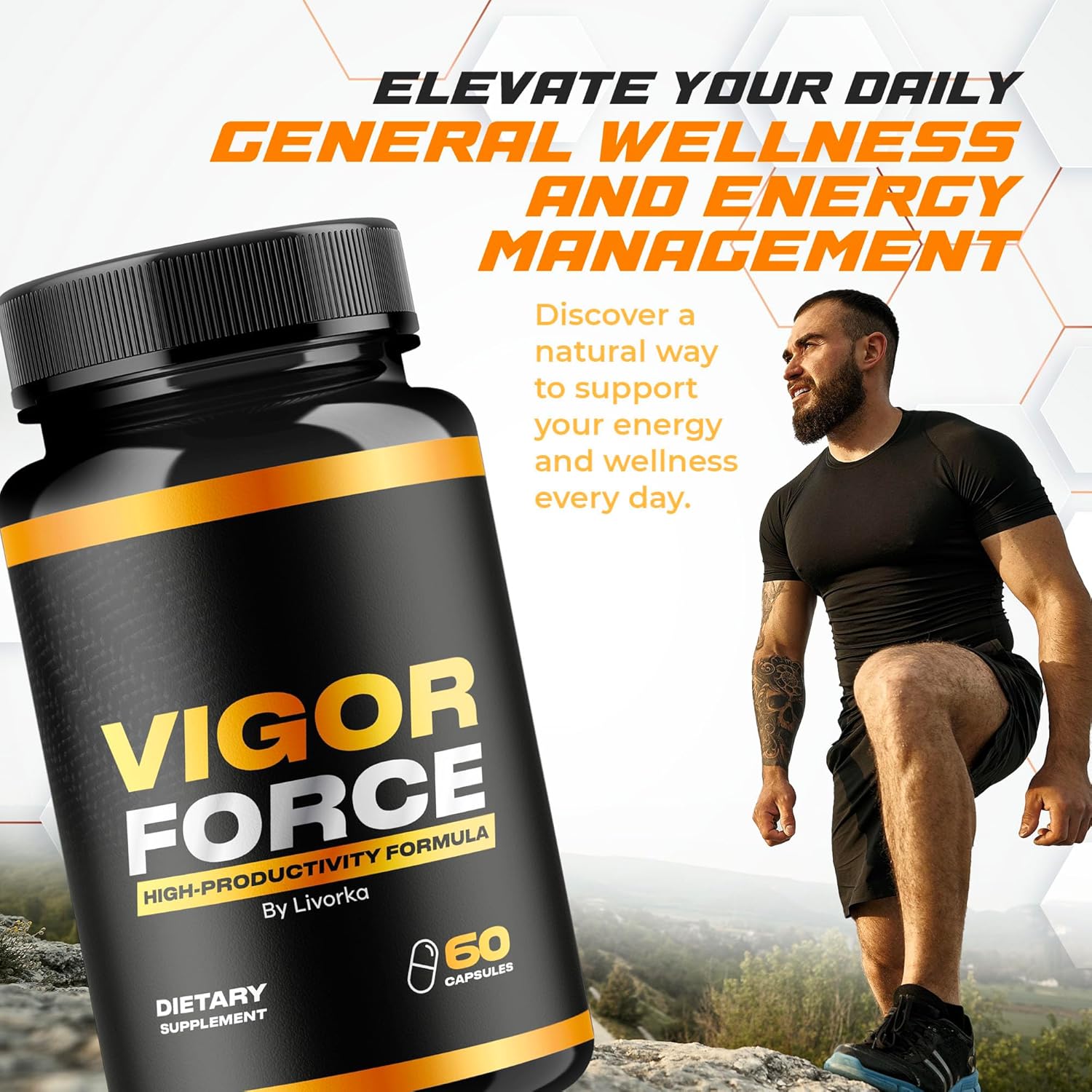 Vigor Force Formula - Advanced 60 Capsules for 30 Days - LIVORKA Vigor Force Review