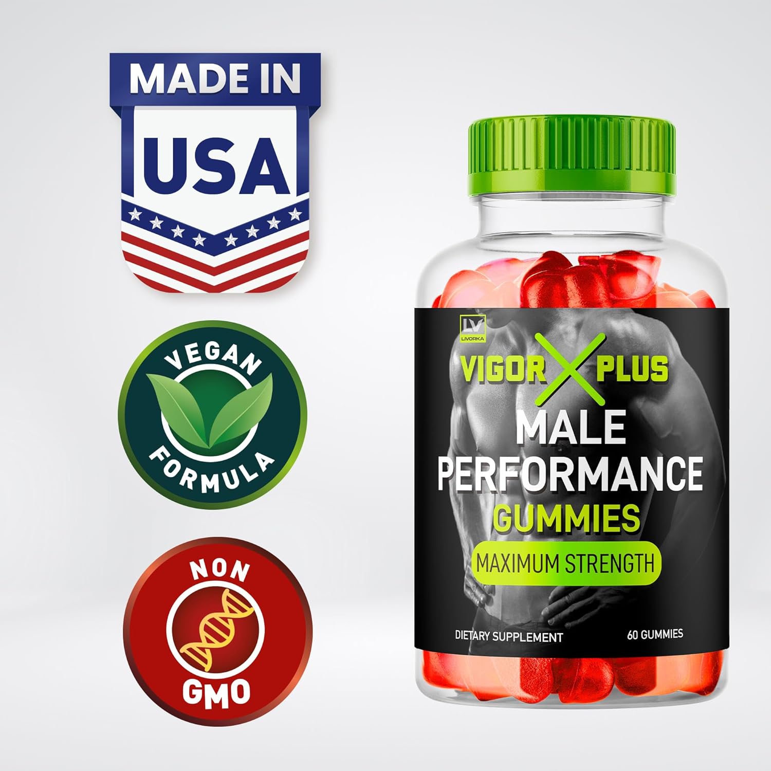 Vigor Plus Gummies: Advanced Formula for Men - 30 Gummies for 1 Month