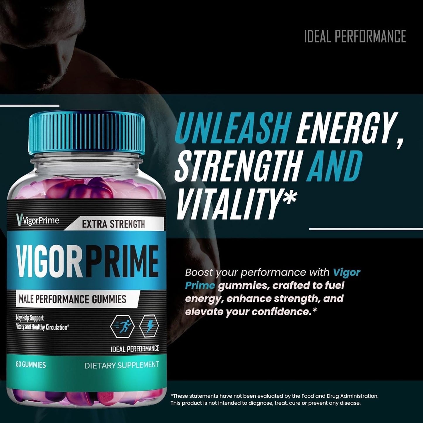 VigorPrime Men's Gummies - Maximum Strength All Natural Support (5 Pack)
