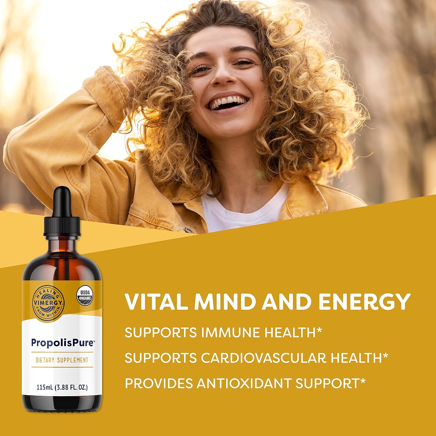 Vimergy Immune Support Bundle with PropolisPure, Micro-C Immune Power, Liquid Zinc, and Lemon Balm - Fast-Absorbing Formulations - Non-GMO and No Added Sugar