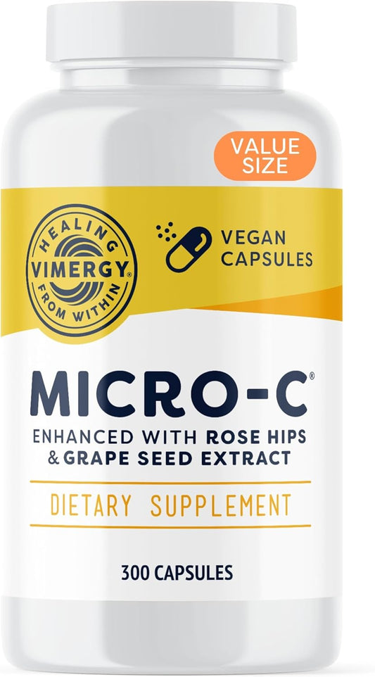 Vimergy Micro-C® Capsules: Immune Health & Collagen Support - 360 Capsules, Kosher, Vegan, Gluten-Free