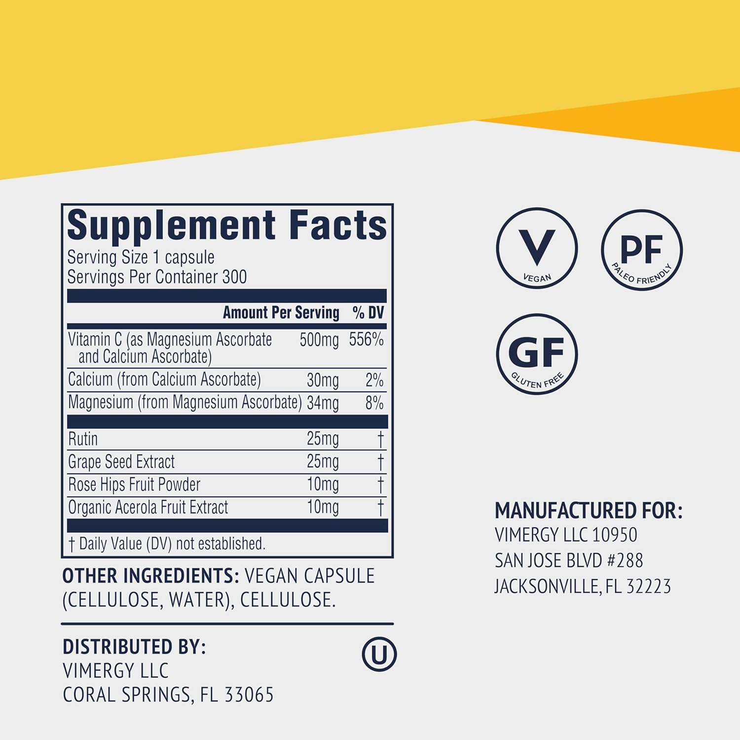 Vimergy Micro-C® Capsules: Immune Health & Collagen Support - 360 Capsules, Kosher, Vegan, Gluten-Free