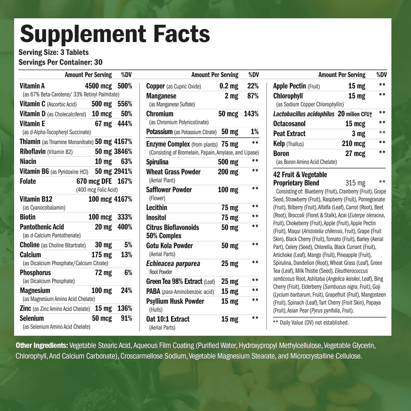 Vimerson Health Vegan Multivitamins with Glucosamine Chondroitin MSM for Joint Support - Women and Men's Supplement