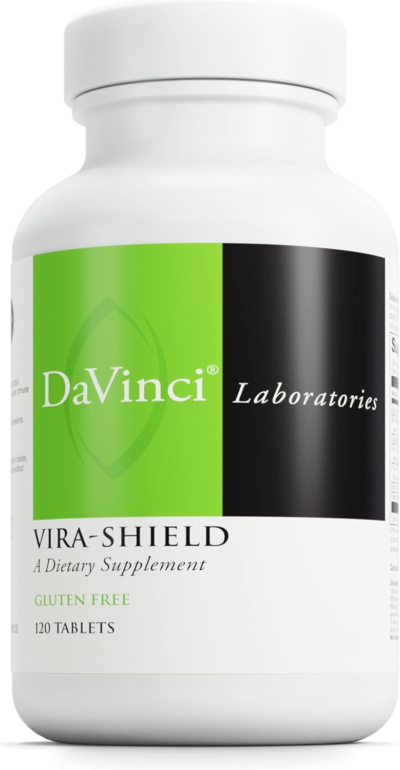 Vira-Shield Supplement for Immune Support, Detox, and GI Health - Gluten-Free with Black Walnut, Wormwood, Olive Leaf, PAU D’Arco - 120 Tablets