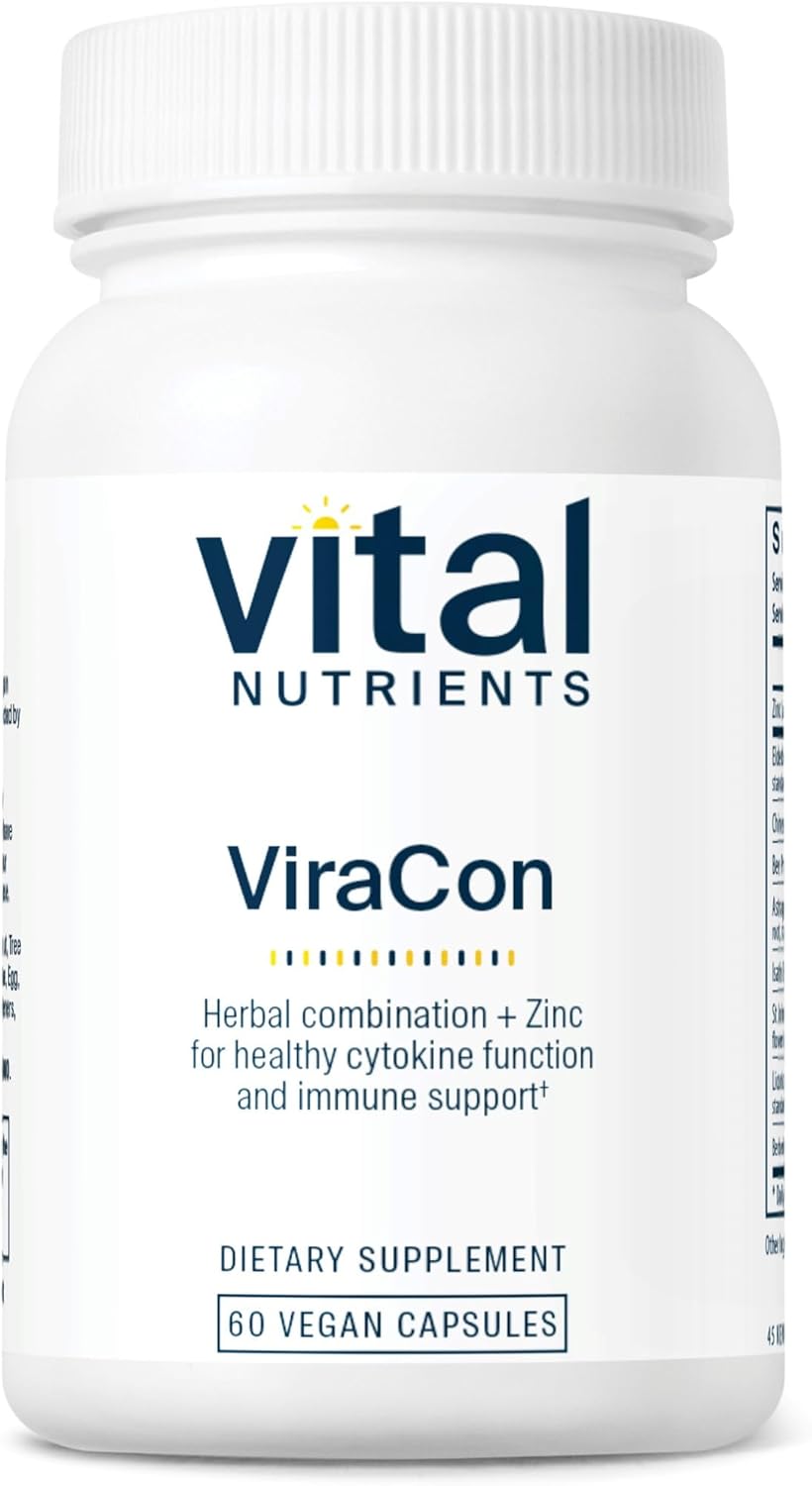 ViraCon Vegan Immune Support Supplement with Zinc, Elderberry, Licorice Root Extract | Gluten, Dairy, Soy Free | Non-GMO 60 Capsules